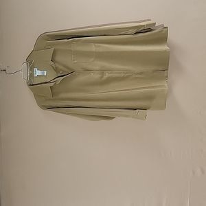 Womens Size X Long-Sleeve Camel Over-Sized Shirt